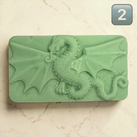 Apple Sage Shea Butter Soap Dragon Decorative Hand Crafted Soap (1) - Picture 4 of 9